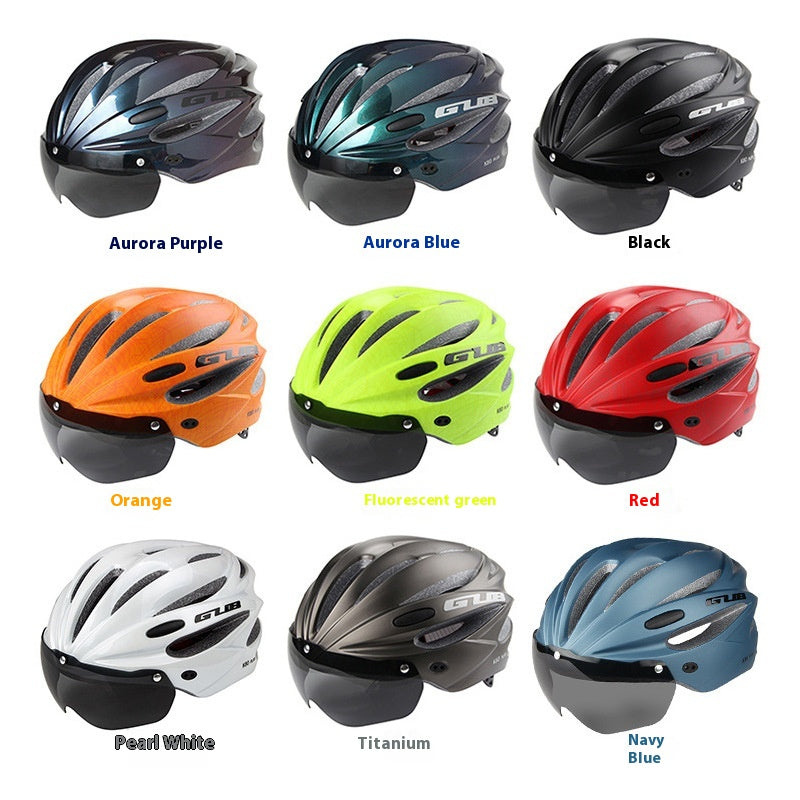 Mountainbike-Helm mit integrierter Brille