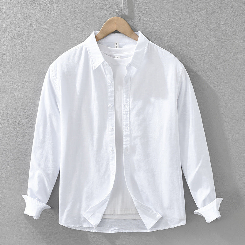 Herren Langarmhemd aus Baumwoll-Leinen-Mix – Bild 5 | LuxeStyle