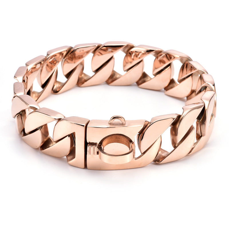 Edles Edelstahl-Halsband für mittelgrosse bis grosse Hunde | LuxeStyle