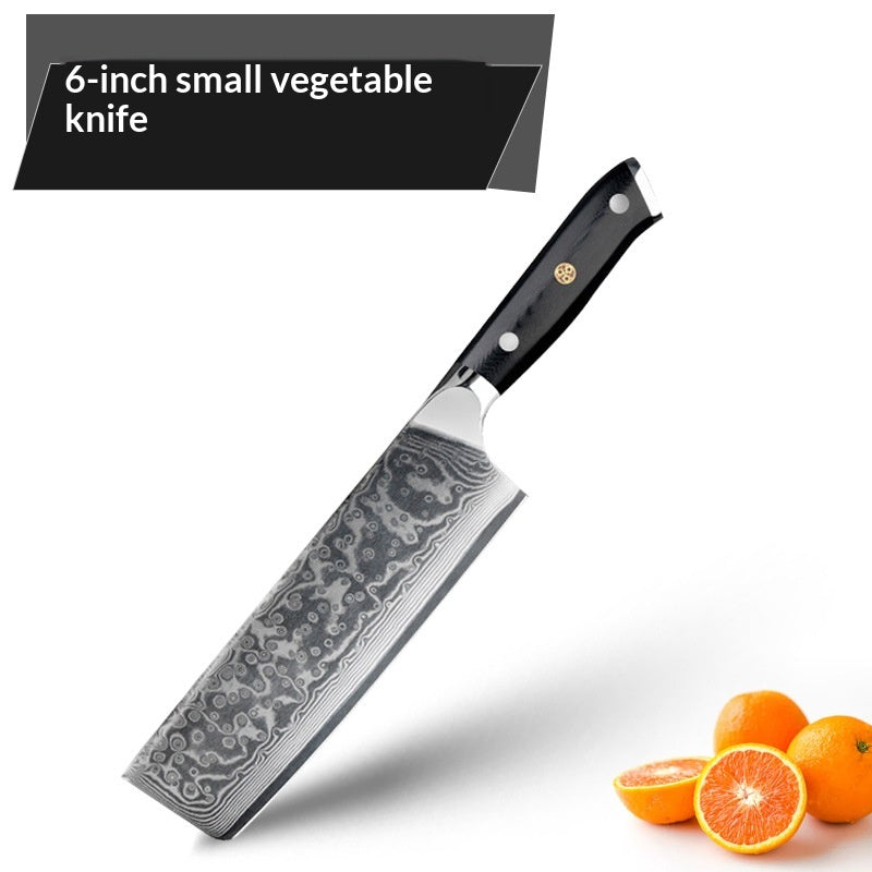 Damast Kochmesser für Fleisch & Gemüse – Ansicht 2