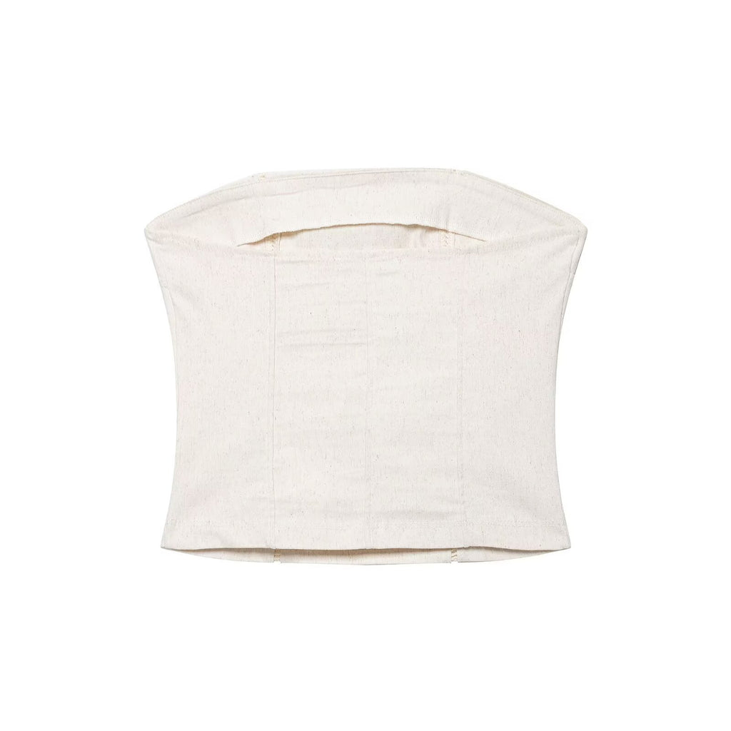 Kurzes Slim-fit Bandeau-Top für Damen