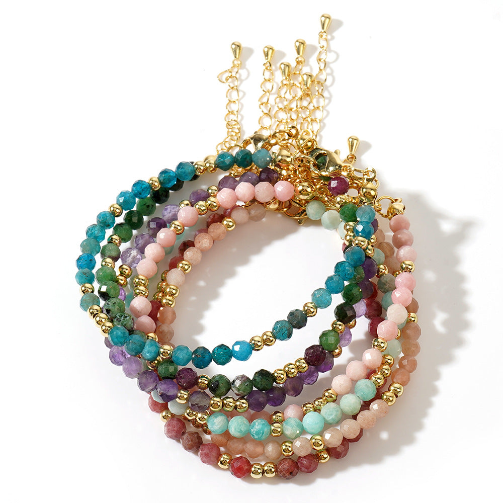 Handgefertigtes Armband mit bunten Natursteinperlen – Bild 3 | LuxeStyle