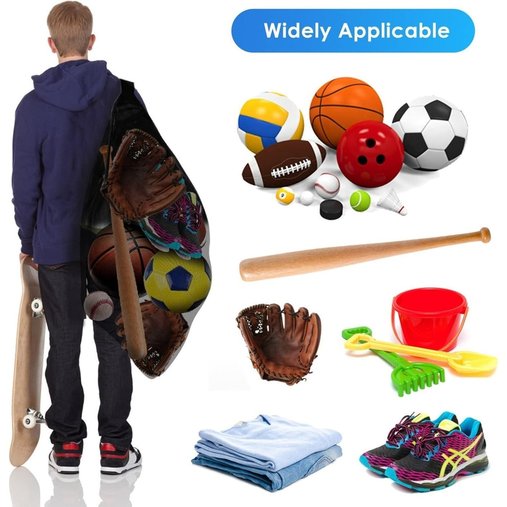 Multifunktionales Ballnetz mit Schulterriemen