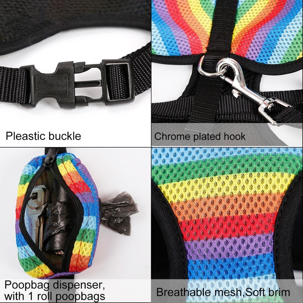 Regenbogen Brustgeschirr für Haustiere – Bild 4 | LuxeStyle