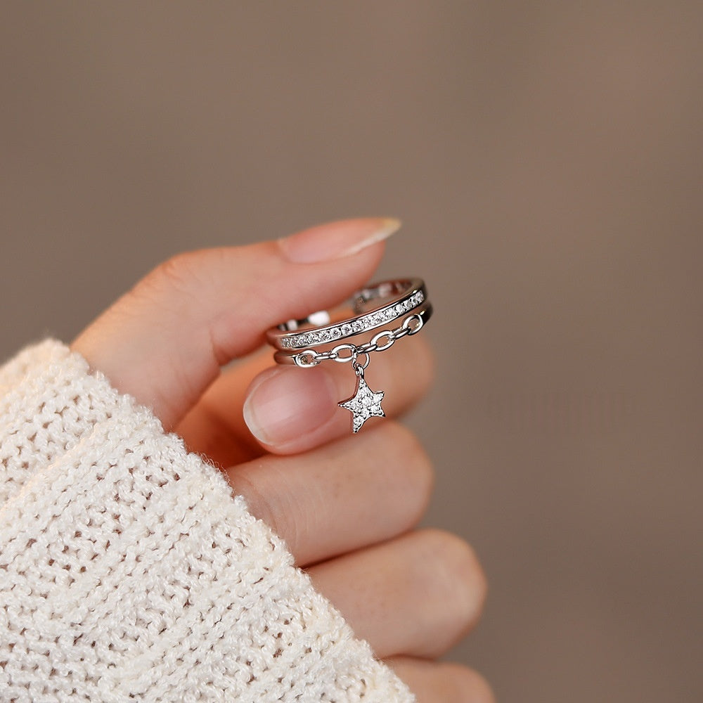 Sterling Silber Sternenring