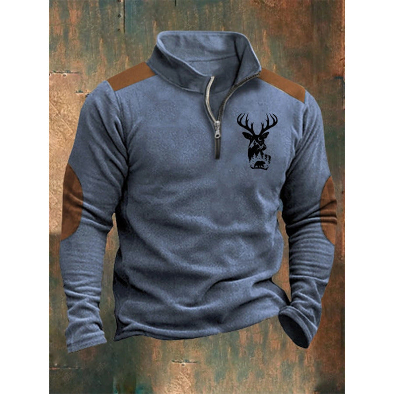 Herren Halb-Zip Pullover mit Stehkragen
