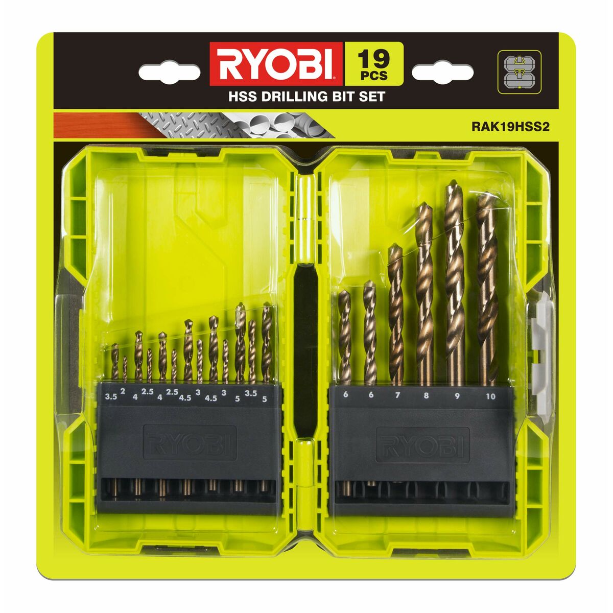 Satz Bohrer Ryobi 19 Stücke