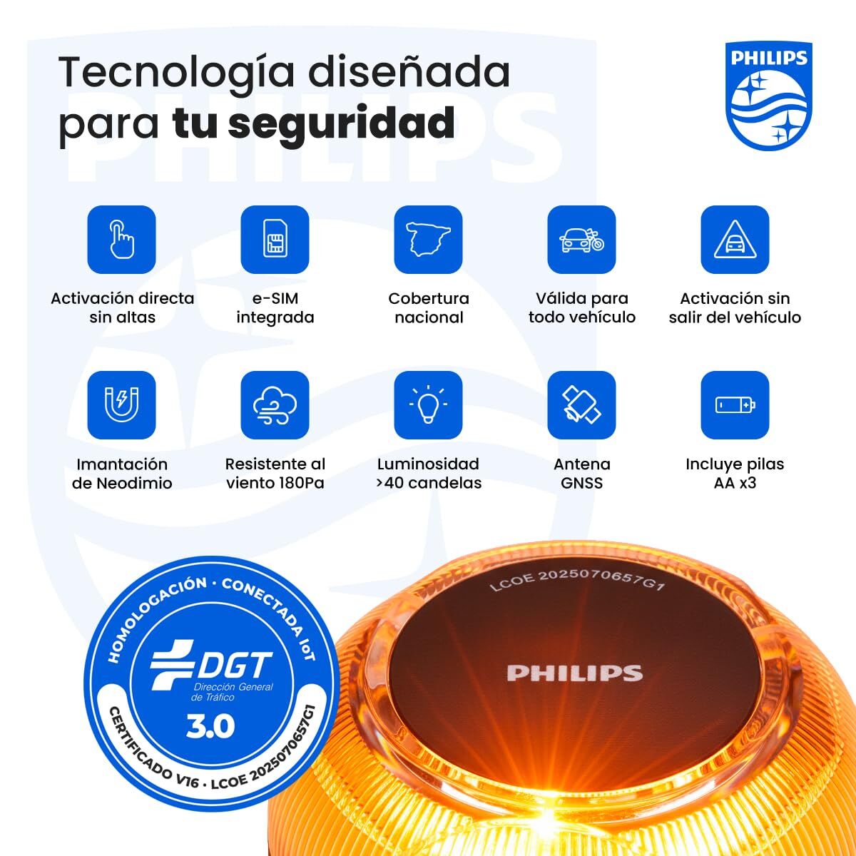V16-Notfallleuchte verbunden DGT 3.0 Philips SFL1000M/10