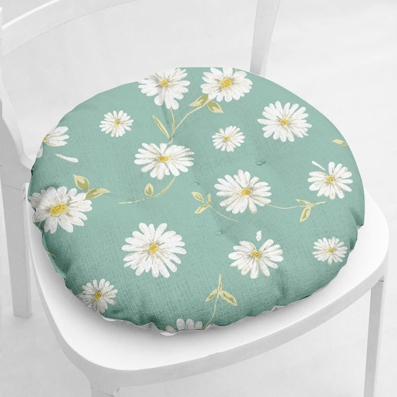 Sitzkissen Daisy aus Baumwoll-Leinen