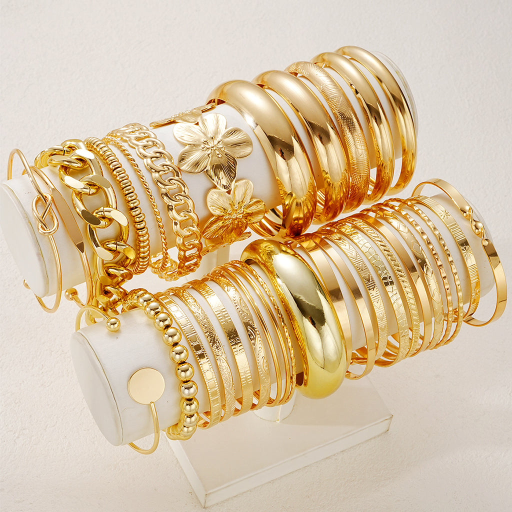 Retro-Armband mit Blumen und runden Perlen