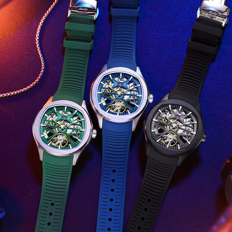 Skelett-Herrenuhr mit mechanischem Werk