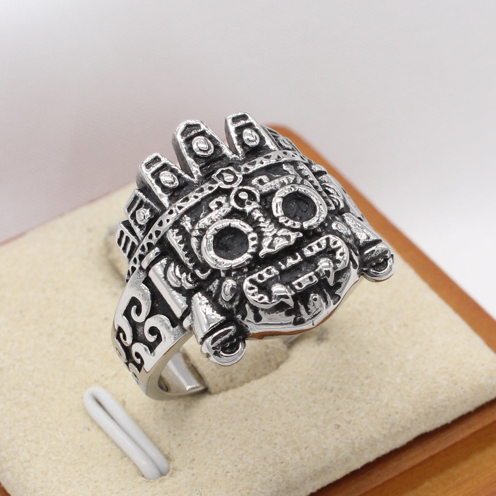 Titanstahlring mit Roboter-Alien-Design – Bild 5 | LuxeStyle