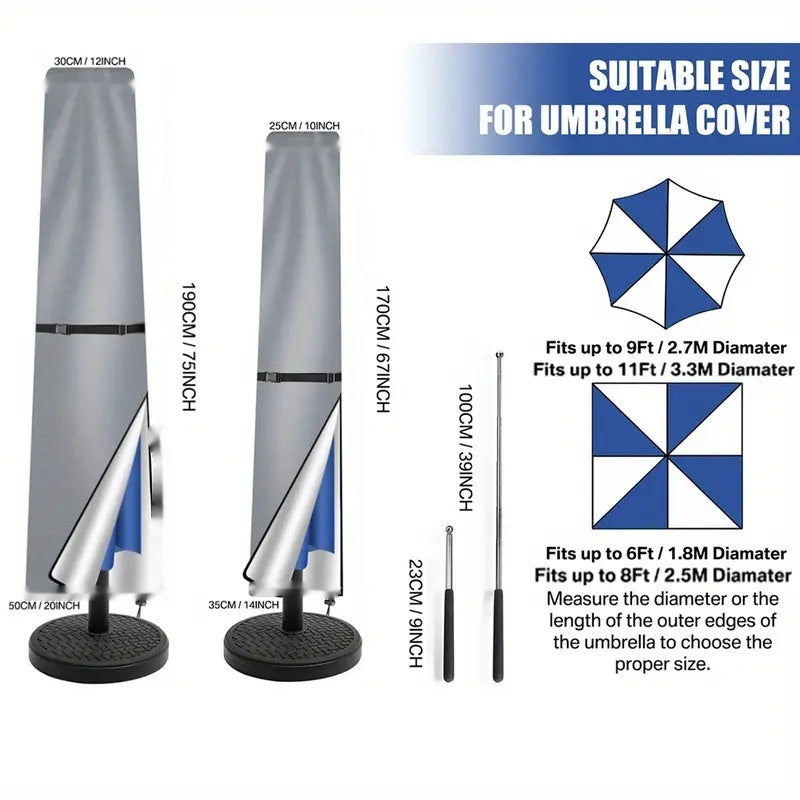 Wetterfeste Outdoor-Sonnenschirmhülle – Bild 12 | LuxeStyle