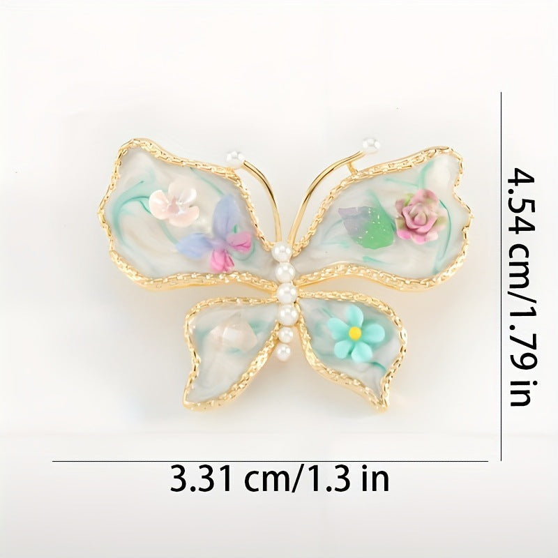 Emaille-Schmetterlingsbrosche für Damen – Bild 3 | LuxeStyle