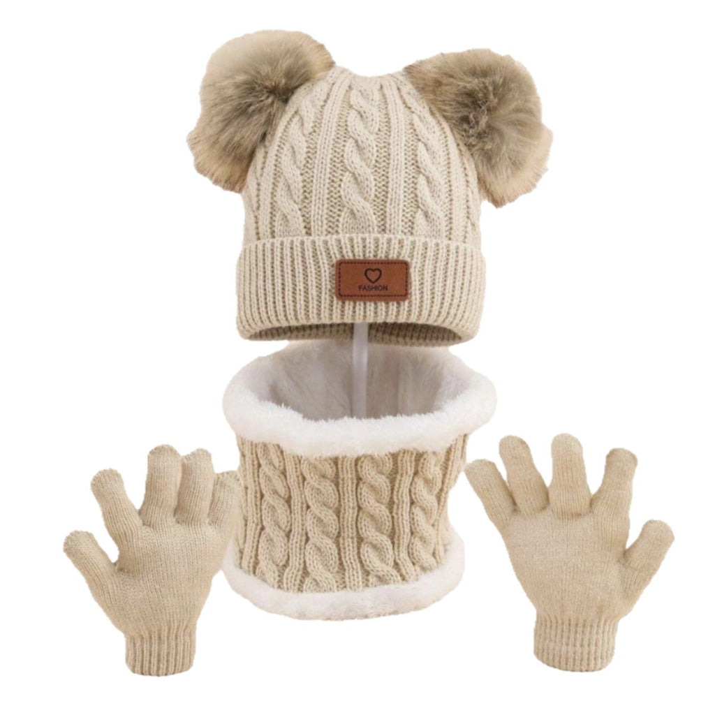 Mütze, Schal & Handschuhe Set für Kinder – Bild 9 | LuxeStyle