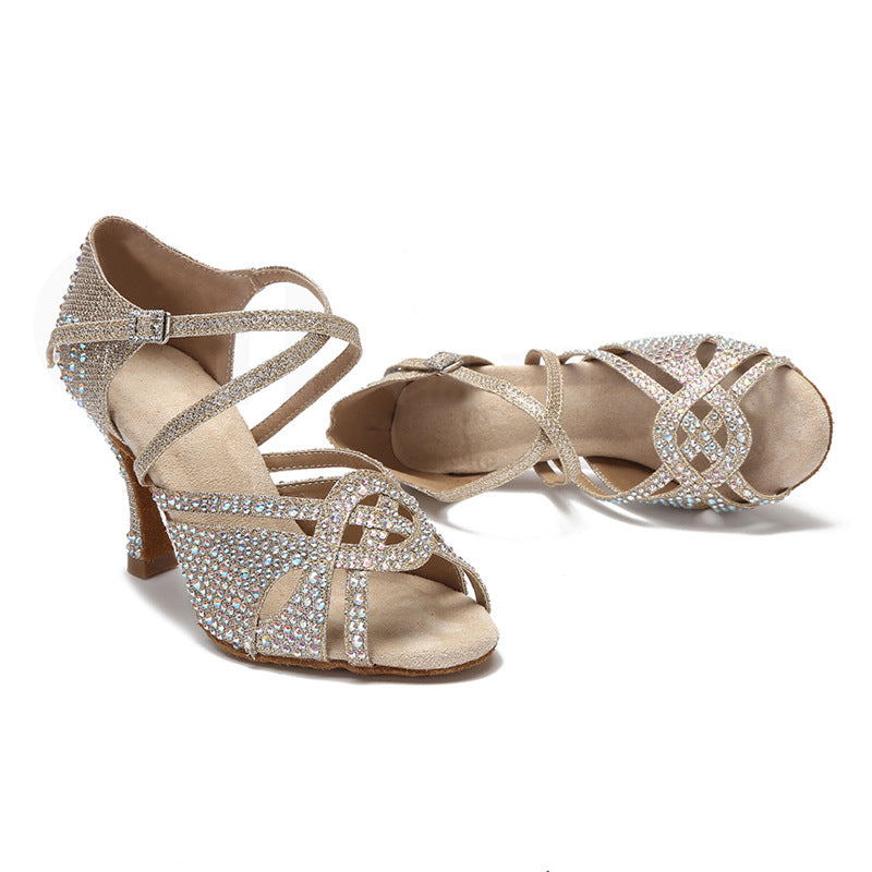 Elegante High-Heel-Sandalen mit Strass-Details – Bild 6 | LuxeStyle