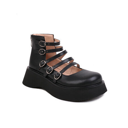 High-Top Schuhe mit Riemenschnalle