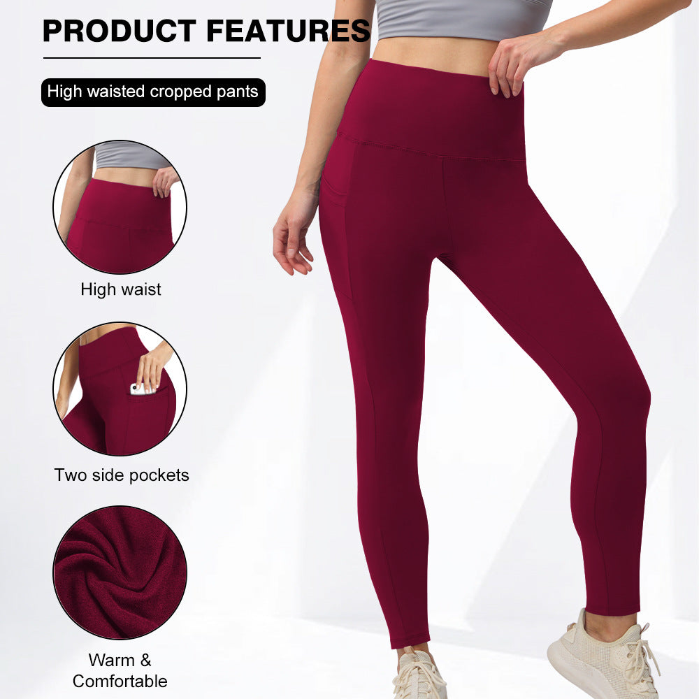 Warme Velour-Yoga-Hosen