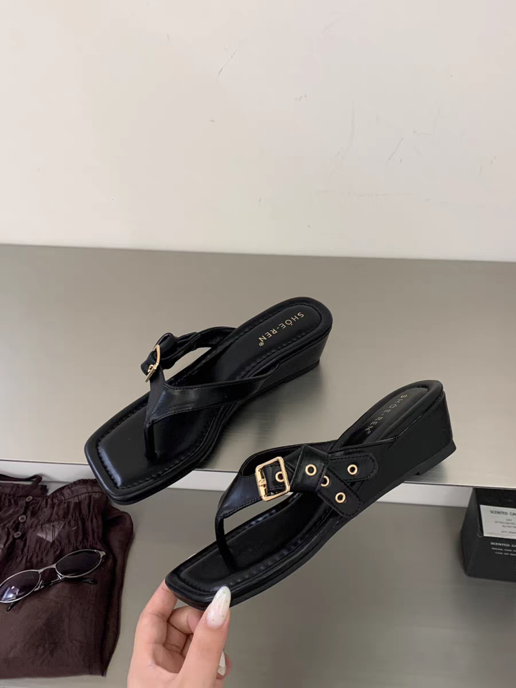 Vintage Keil-Flip-Flops für Damen