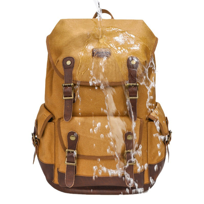 Vintage Canvas Rucksack – wasserdicht, 20-35L