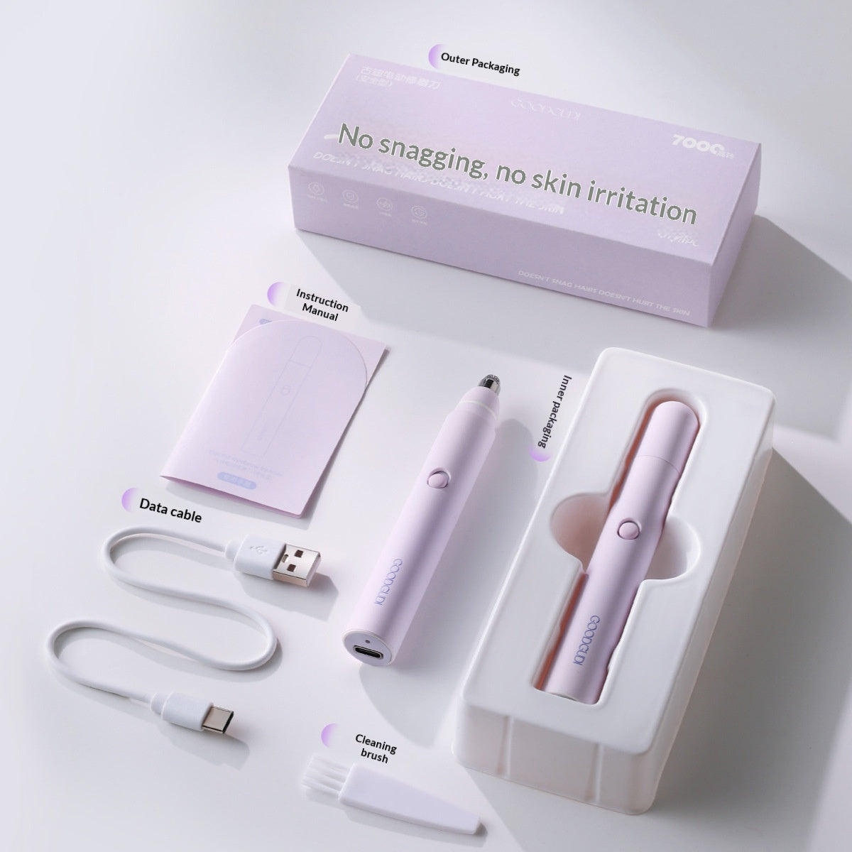 Elektrischer Augenbrauen-Trimmer Safe Touch Free – Bild 6 | LuxeStyle
