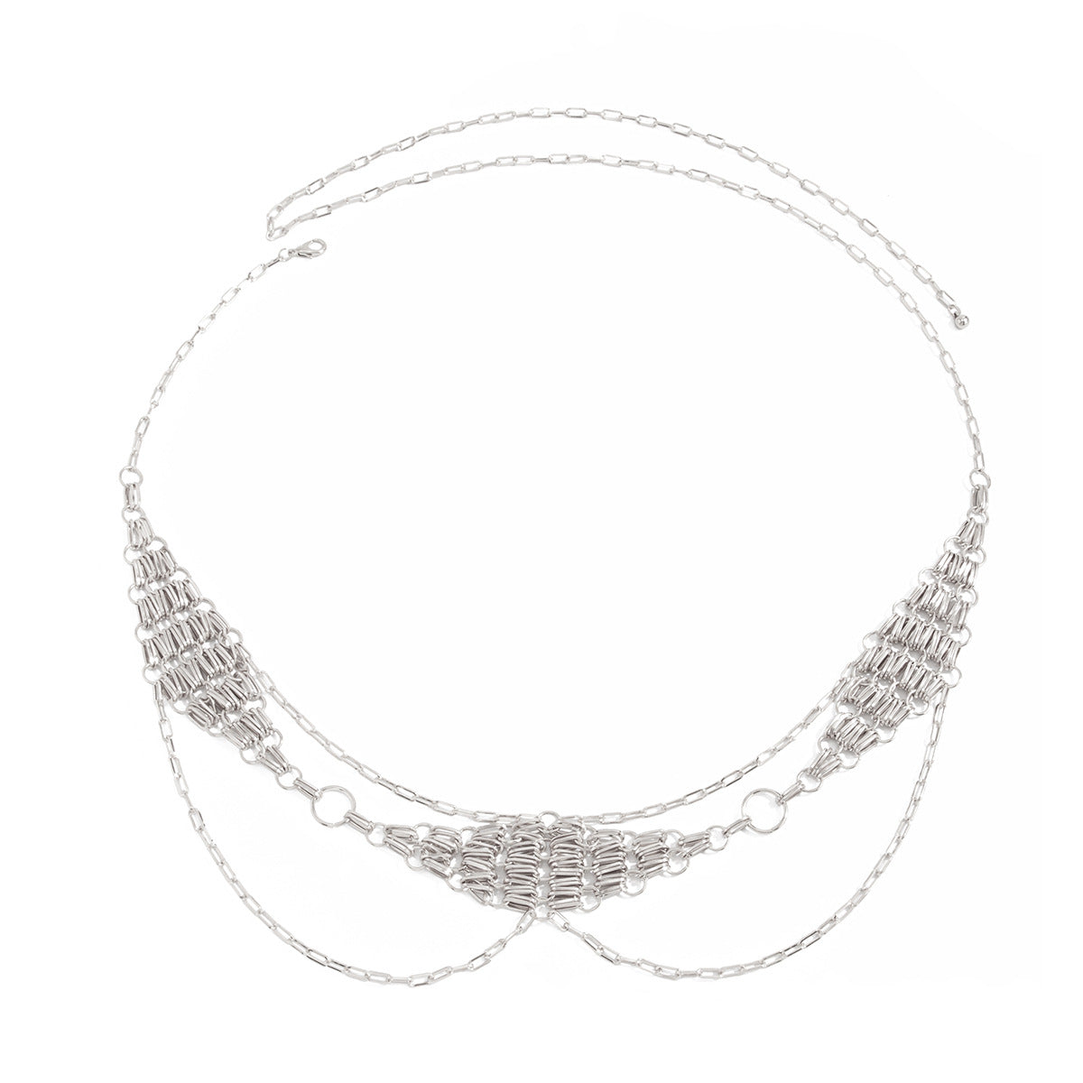 Retro Metall Diamond Taillenkette