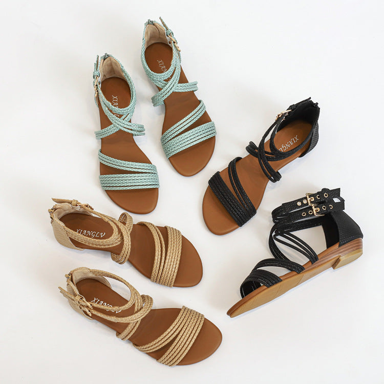 Schwarze Sandalen mit weicher Sohle – Bild 4 | LuxeStyle