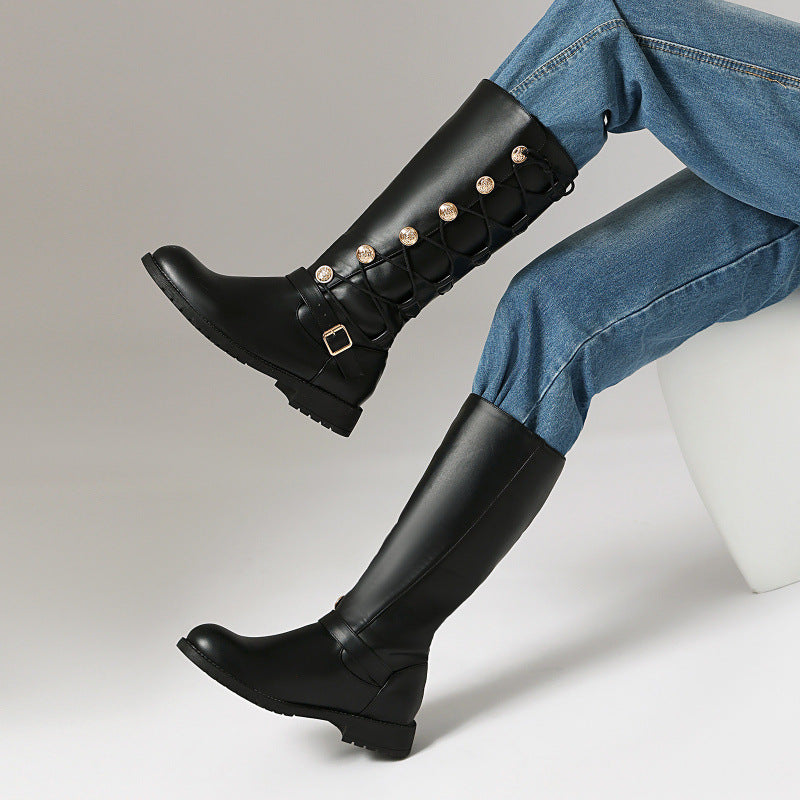 Herren High-Top Leder-Boots