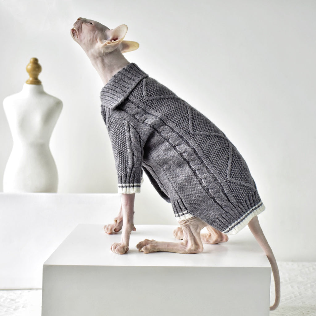 Vier Jahreszeiten Cardigan für haarlose Katzen – Bild 3 | LuxeStyle