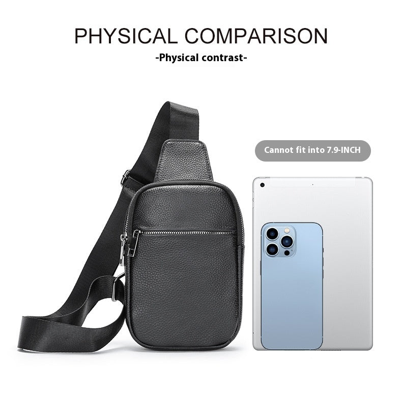 Lässige Leder-Brusttasche für Herren