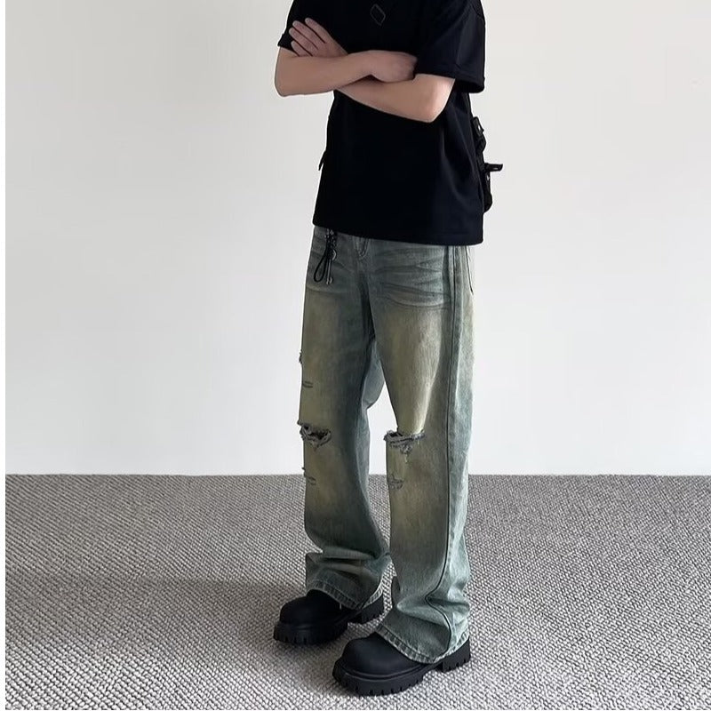 Herren Vintage Distressed Bootcut Jeans