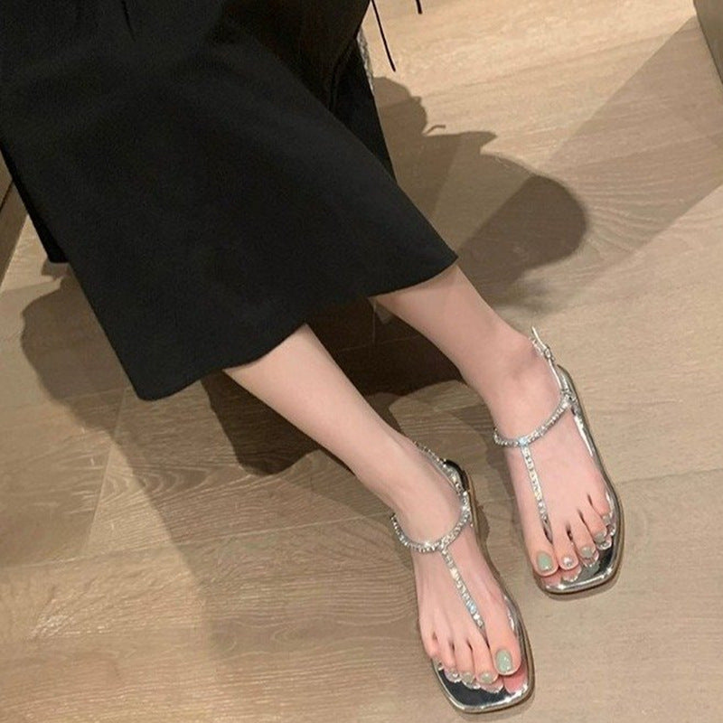 Silberne Low‑Top Sandalen mit Glitzer – Bild 6 | LuxeStyle