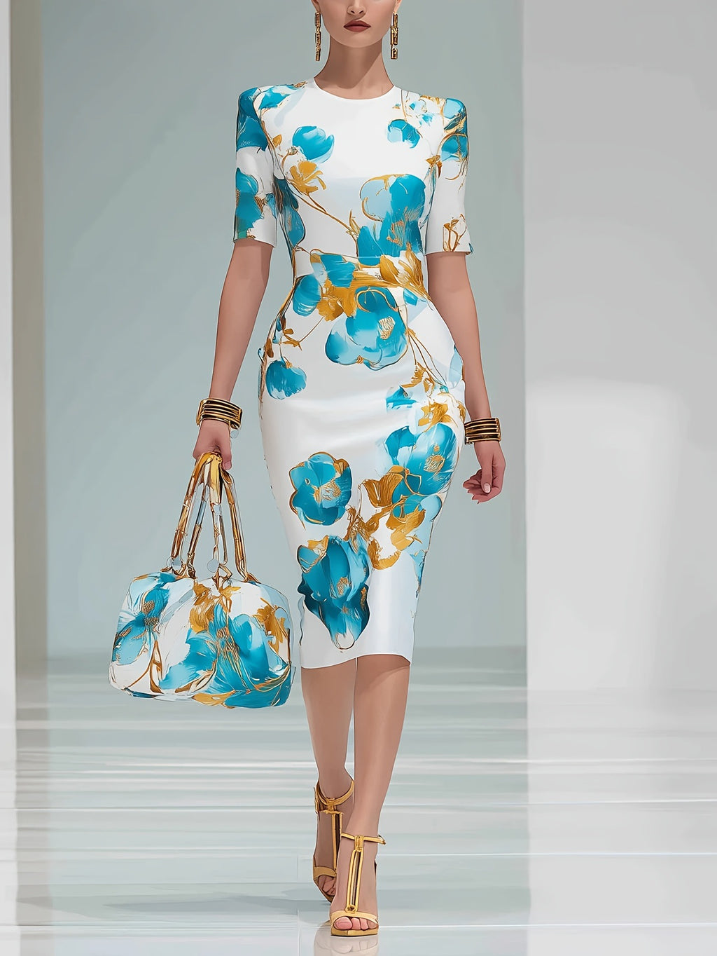 Elegantes Blumenkleid