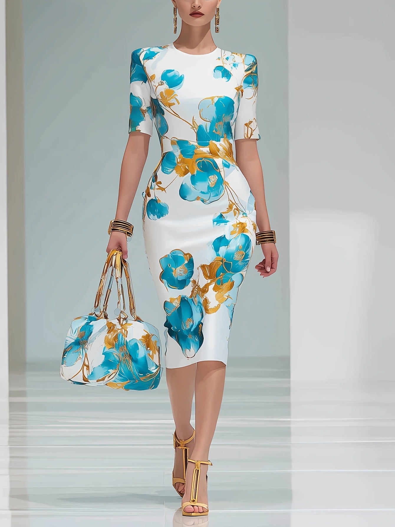 Elegantes Blumenkleid