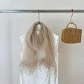 Organza Schal mit Quasten – Bild 1 | LuxeStyle