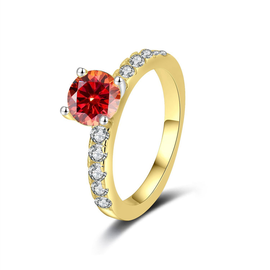 Moissanit Ring aus 925er Sterling Silber
