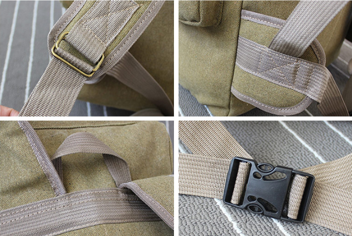 Grosses Canvas-Rucksack mit robustem Tragesystem | LuxeStyle
