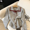 Farbblock-Strickcardigan