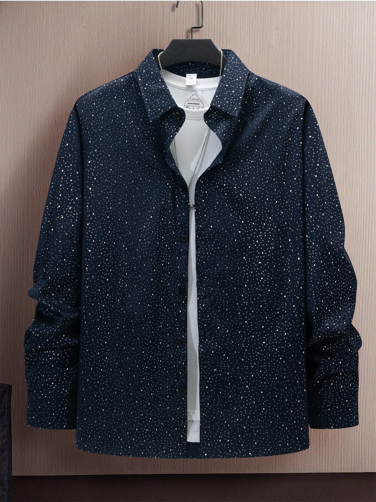 Langarmhemd mit Tupfen-Print – Bild 4 | LuxeStyle