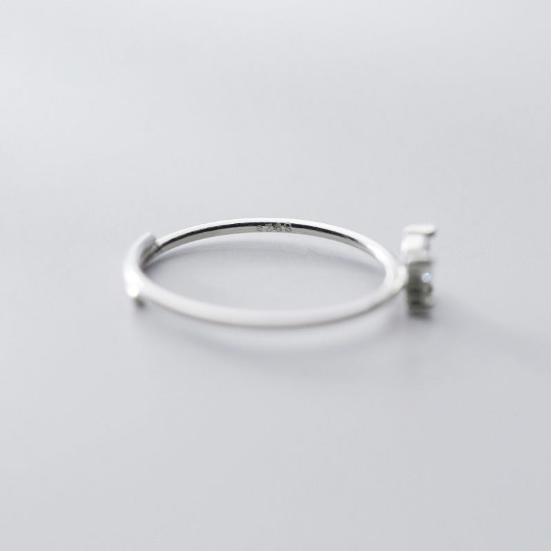 Verstellbarer Schmetterling Open Ring mit Diamanten