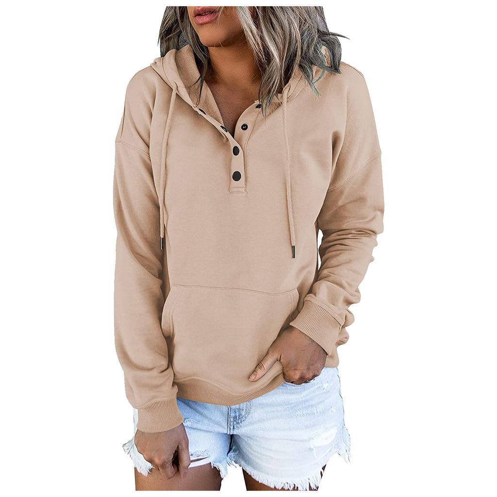 Lässiger Hoodie mit Kordelzug und Taschen