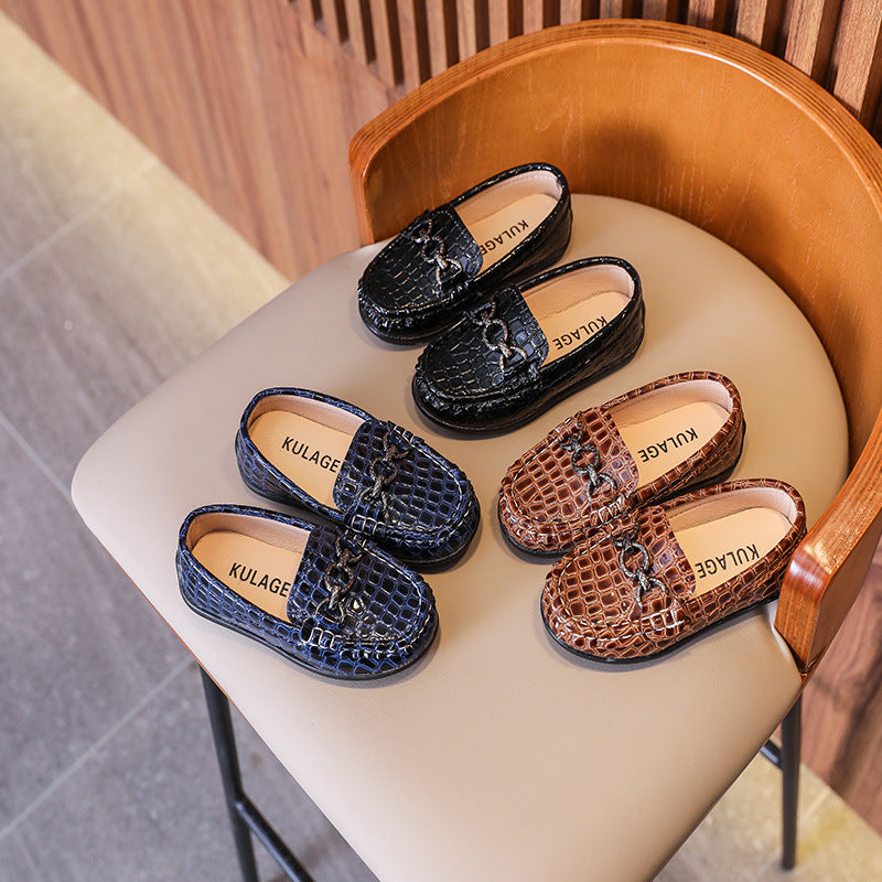 Retro Leder Slipper für Kinder