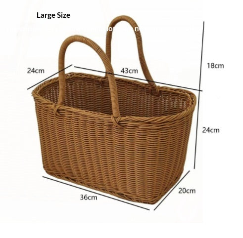 Handgeflochtener Rattan-Korb – Bild 2 | LuxeStyle