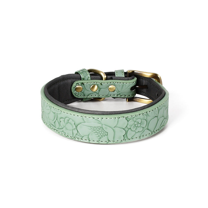 Halsband für Hunde aus gemustertem Leder