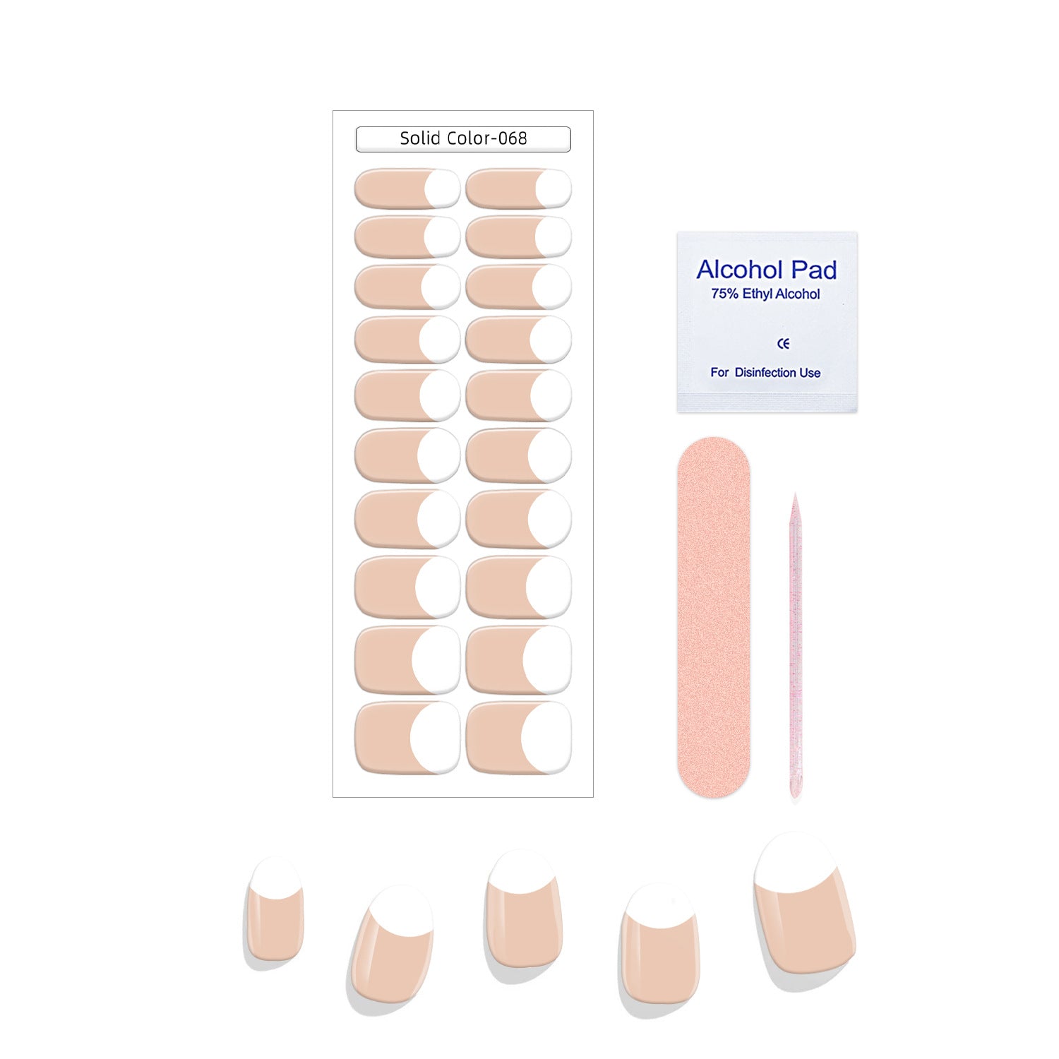Französische Nagelsticker