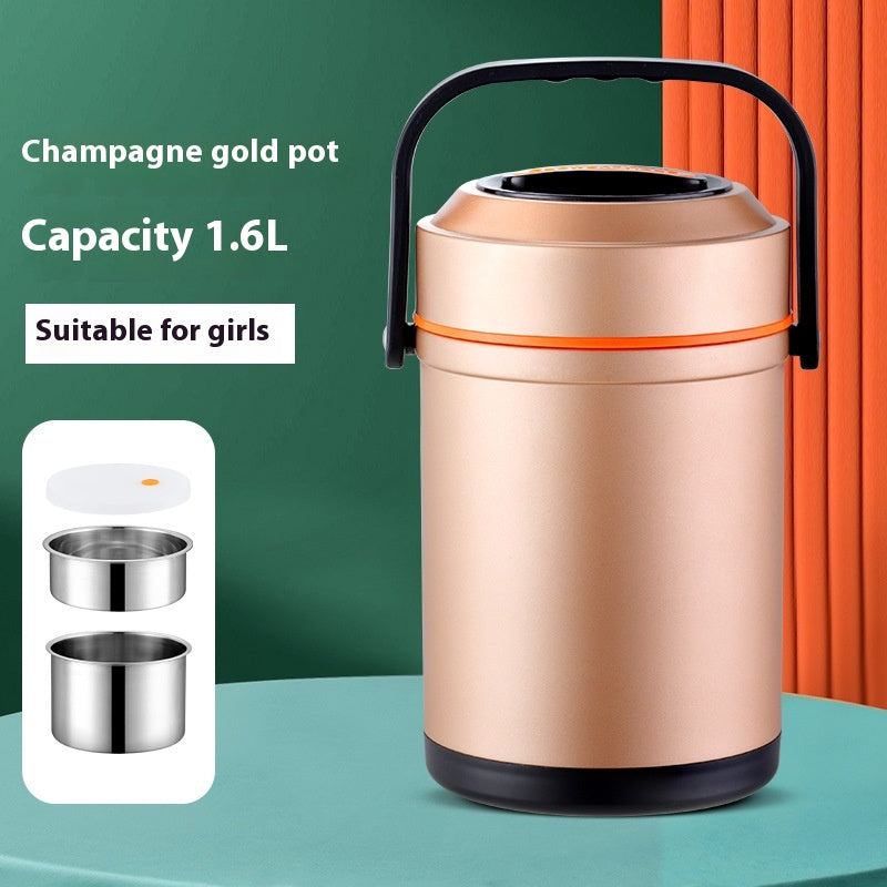 Thermos-Lunchbox aus Edelstahl, mehrlagig
