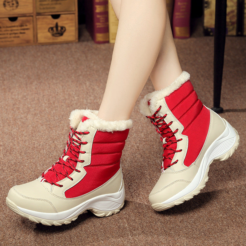 Wasserdichte Velours-Winterstiefel