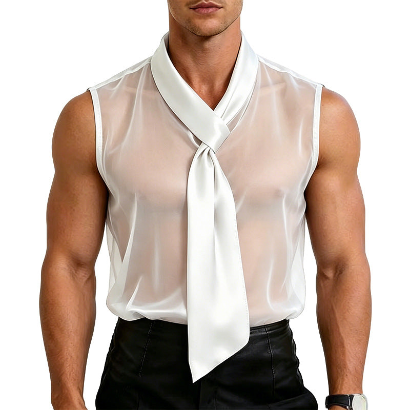 Ärmellose Satin-Weste für Herren – Bild 6 | LuxeStyle