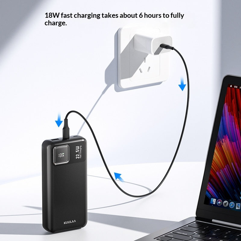 Mini Powerbank mit Digitalanzeige, 20000 mAh