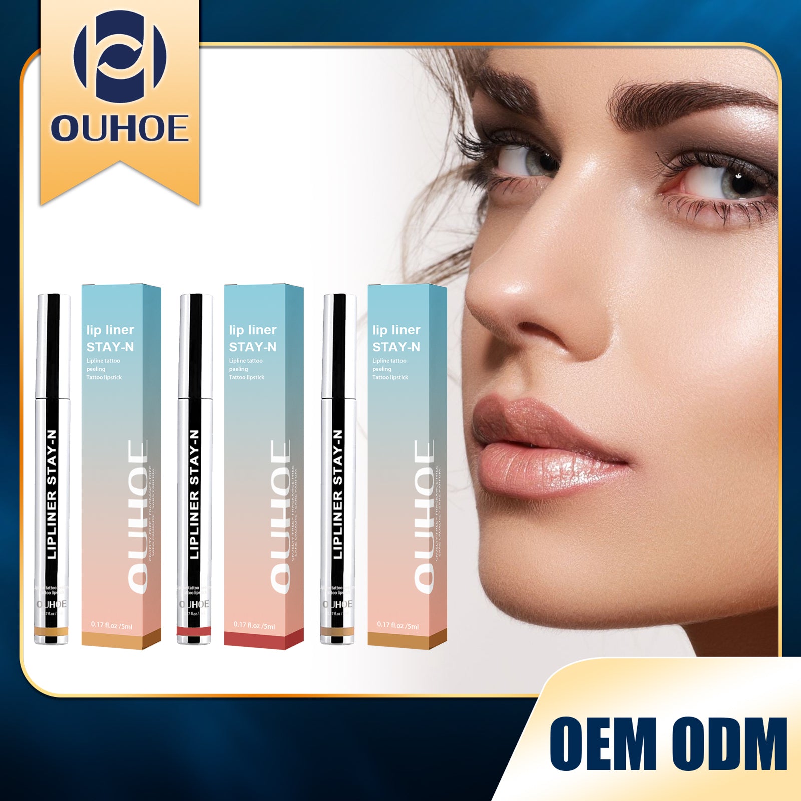 Peel-off-Lippenlinierer Dunkelbraun